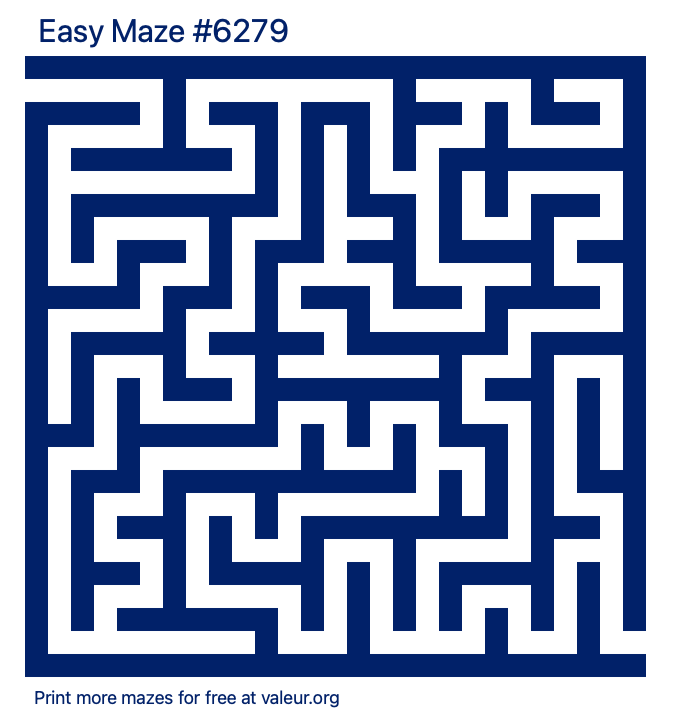 Free Printable Easy Maze number 6279