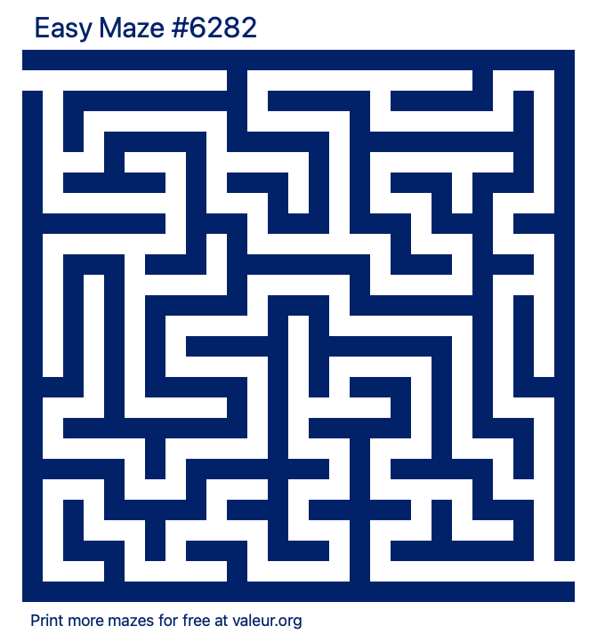 Free Printable Easy Maze number 6282