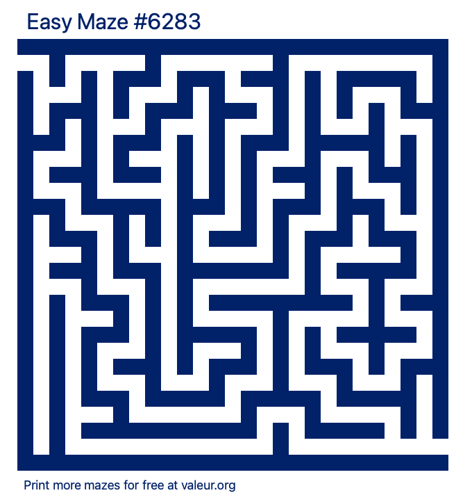 Free Printable Easy Maze number 6283