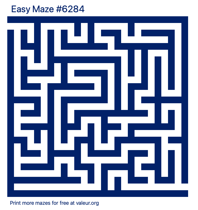 Free Printable Easy Maze number 6284