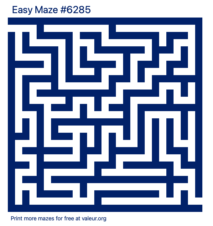 Free Printable Easy Maze number 6285