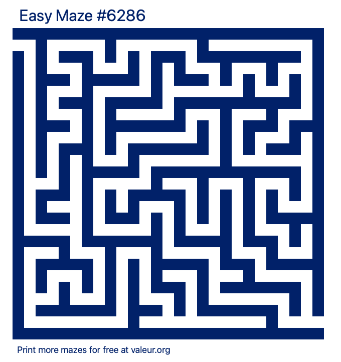 Free Printable Easy Maze number 6286