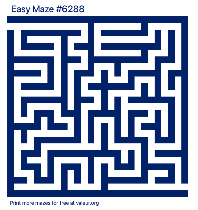 Free Printable Easy Maze number 6288