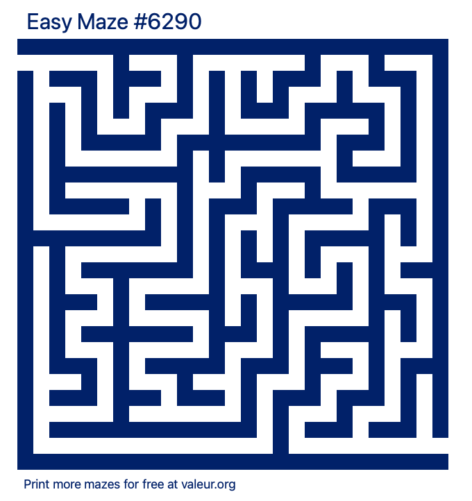 Free Printable Easy Maze number 6290