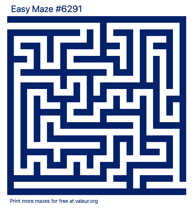 Free Printable Easy Maze number 6291