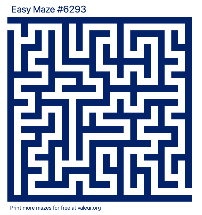 Free Printable Easy Maze number 6293