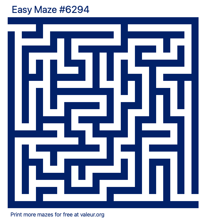 Free Printable Easy Maze number 6294