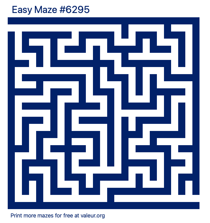 Free Printable Easy Maze number 6295