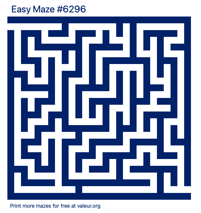 Free Printable Easy Maze number 6296