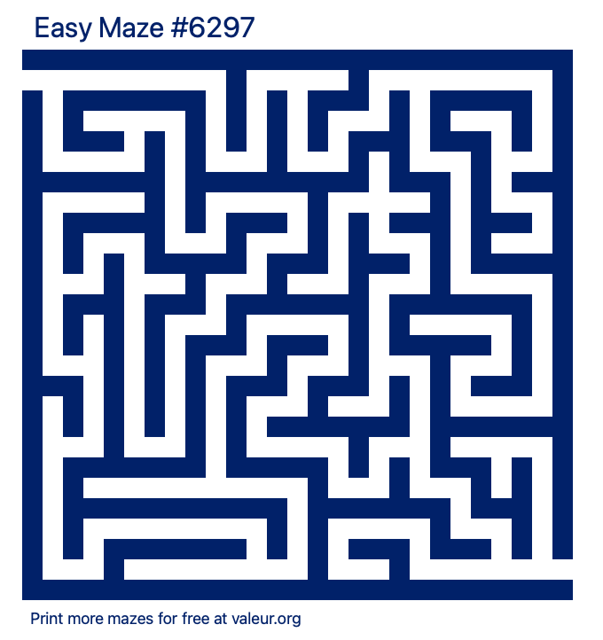 Free Printable Easy Maze number 6297