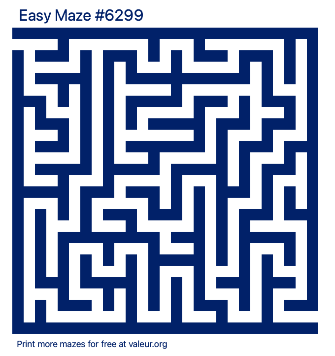 Free Printable Easy Maze number 6299