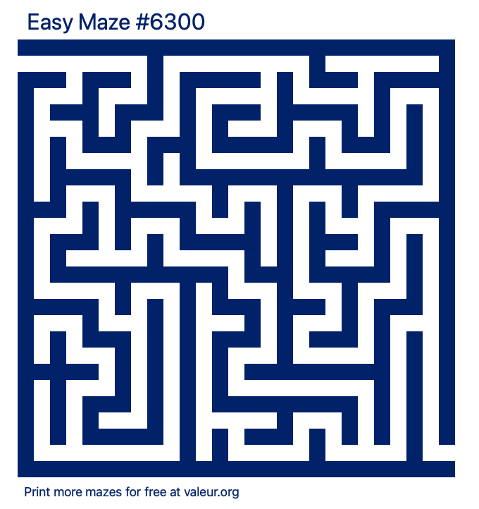 Free Printable Easy Maze number 6300