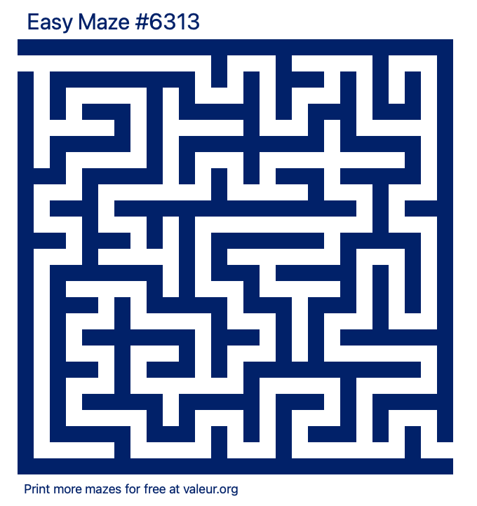 Free Printable Easy Maze number 6313