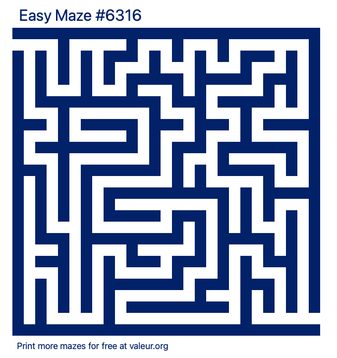 Free Printable Easy Maze number 6316