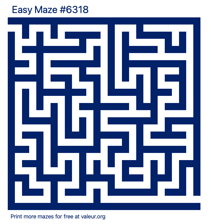 Free Printable Easy Maze number 6318