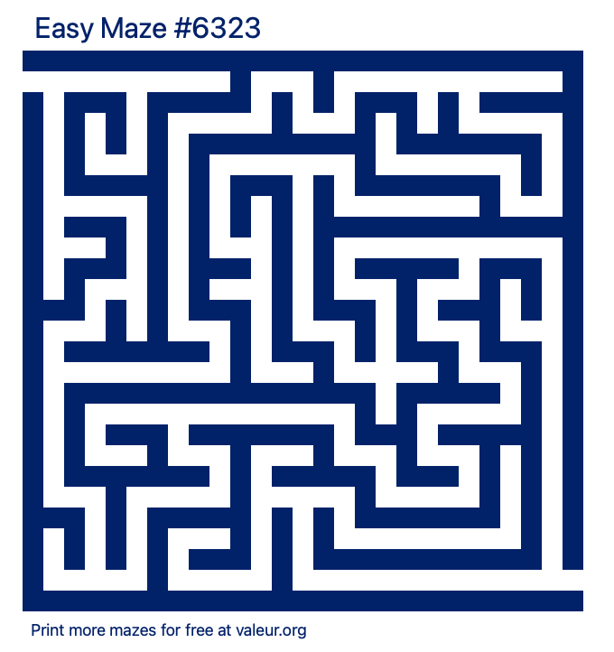 Free Printable Easy Maze number 6323