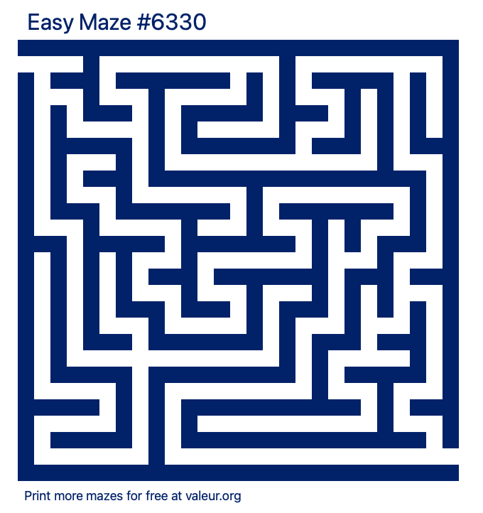 Free Printable Easy Maze number 6330
