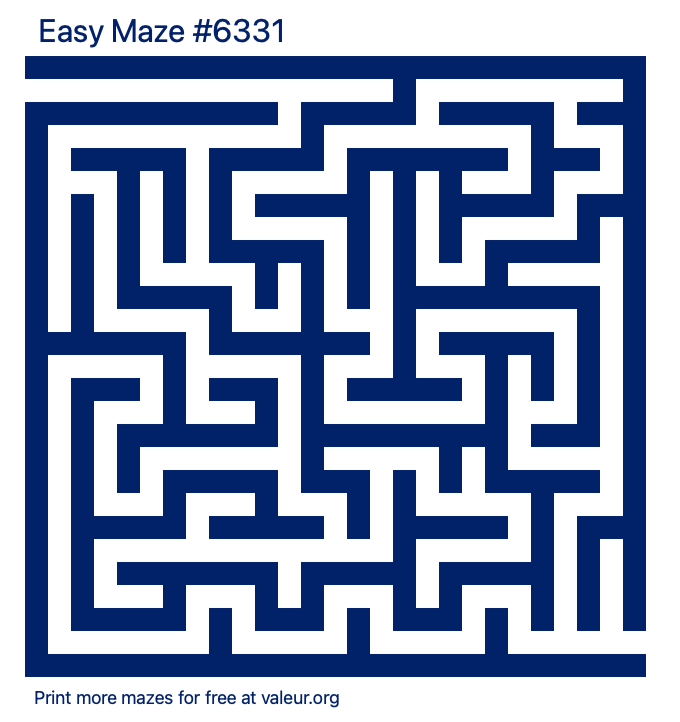 Free Printable Easy Maze number 6331