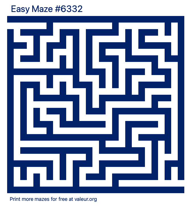 Free Printable Easy Maze number 6332