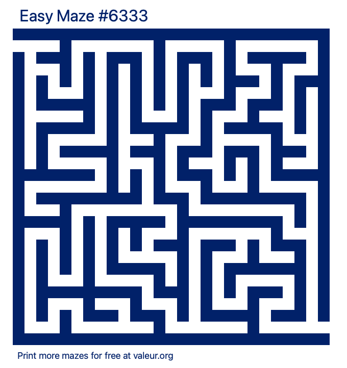 Free Printable Easy Maze number 6333