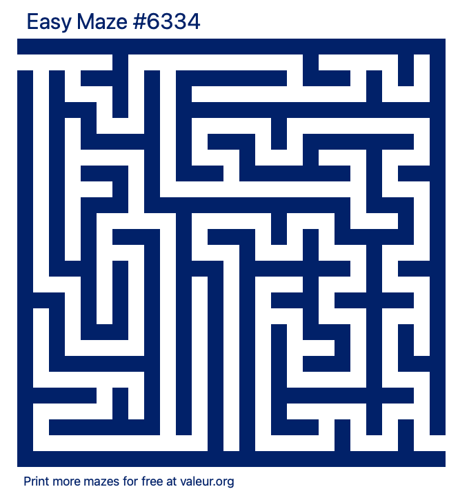 Free Printable Easy Maze number 6334