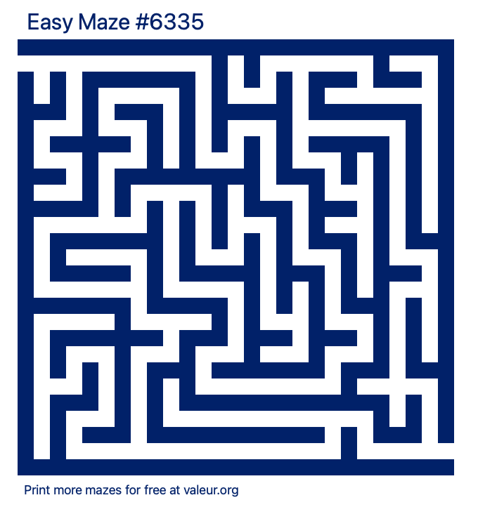 Free Printable Easy Maze number 6335