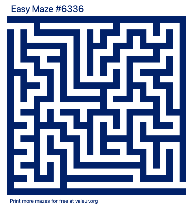 Free Printable Easy Maze number 6336