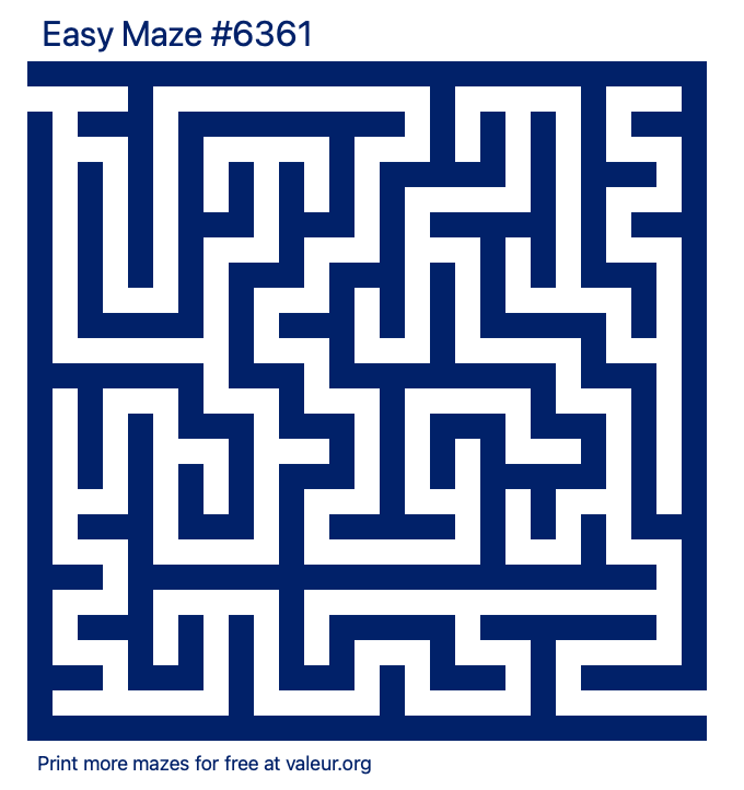 Free Printable Easy Maze number 6361