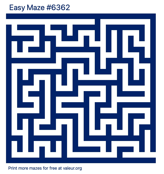 Free Printable Easy Maze number 6362