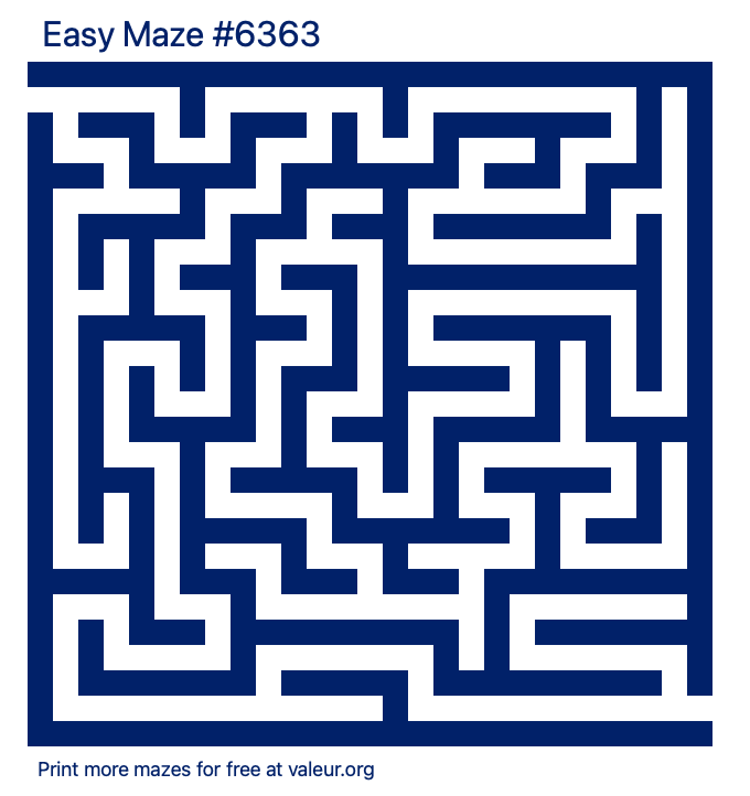 Free Printable Easy Maze number 6363