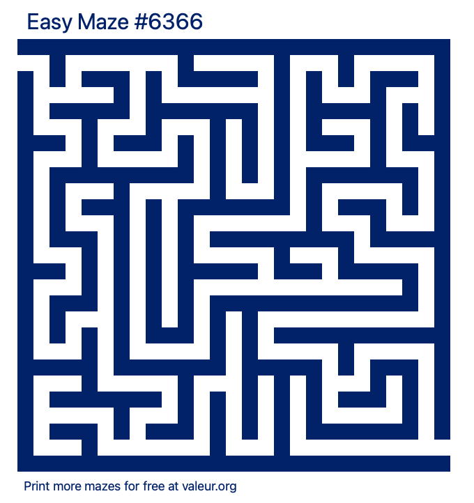 Free Printable Easy Maze number 6366