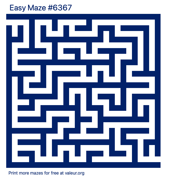 Free Printable Easy Maze number 6367