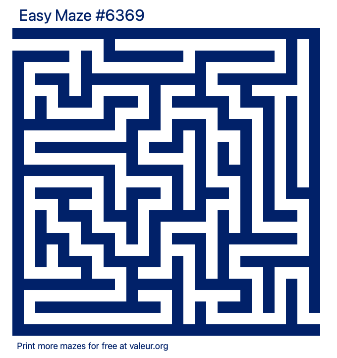 Free Printable Easy Maze number 6369