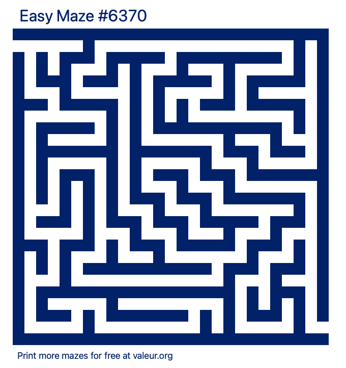 Free Printable Easy Maze number 6370