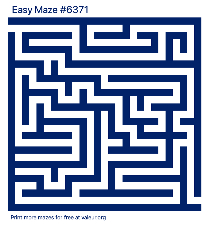 Free Printable Easy Maze number 6371