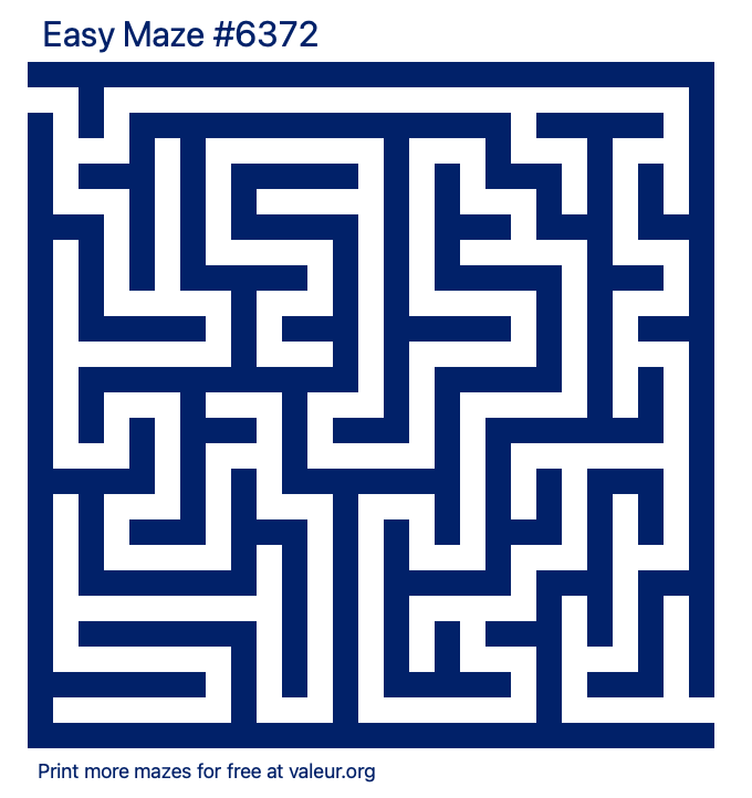 Free Printable Easy Maze number 6372