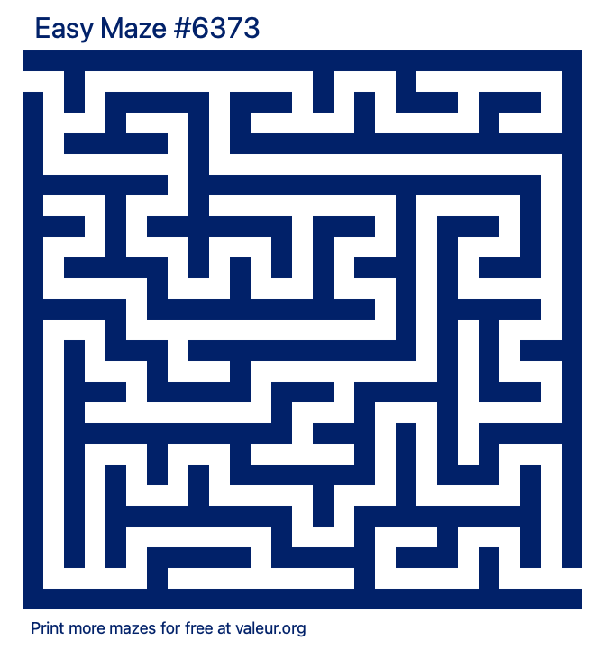 Free Printable Easy Maze number 6373