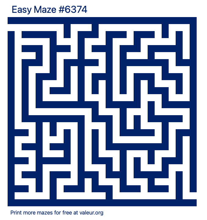 Free Printable Easy Maze number 6374