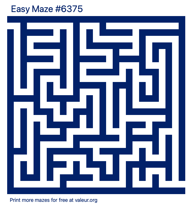 Free Printable Easy Maze number 6375