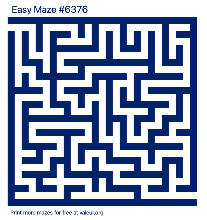 Free Printable Easy Maze number 6376