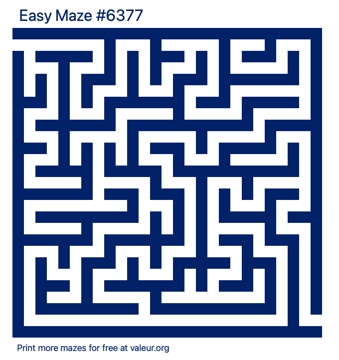 Free Printable Easy Maze number 6377