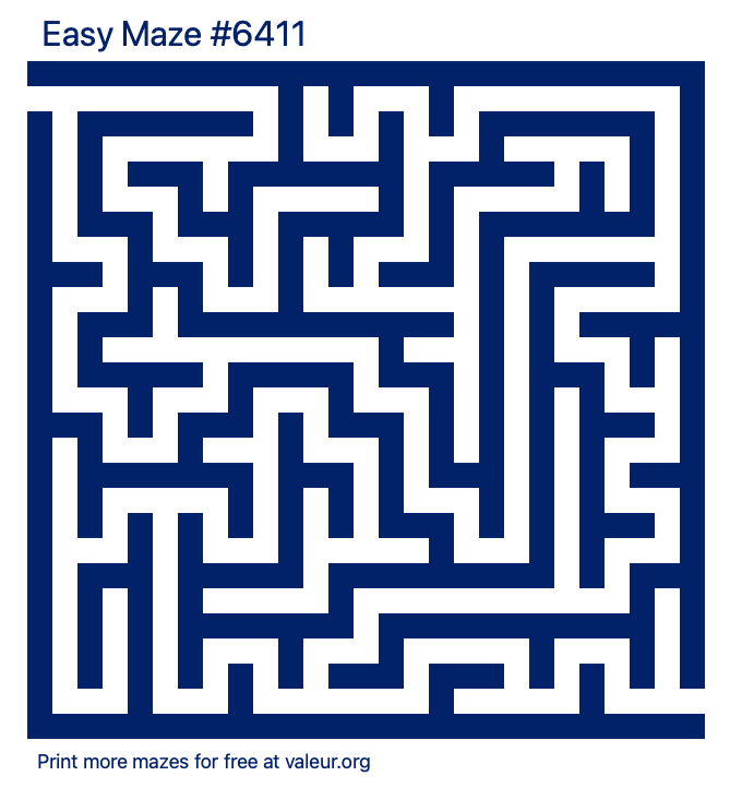 Free Printable Easy Maze number 6411