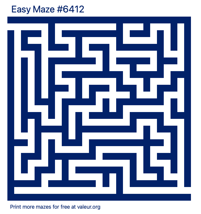 Free Printable Easy Maze number 6412