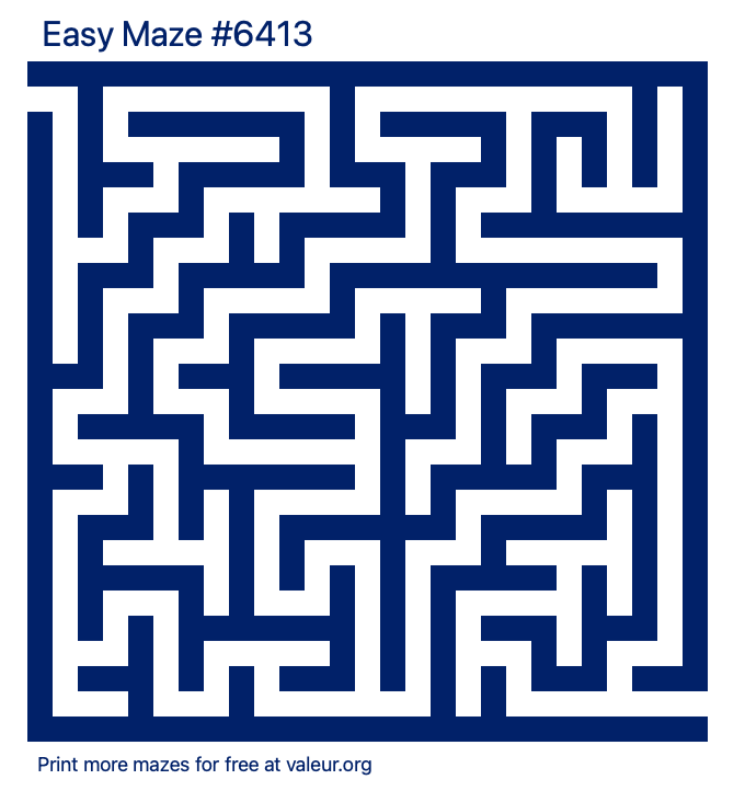 Free Printable Easy Maze number 6413