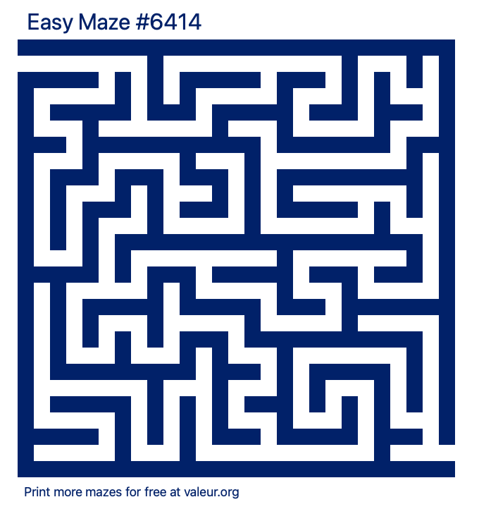 Free Printable Easy Maze number 6414
