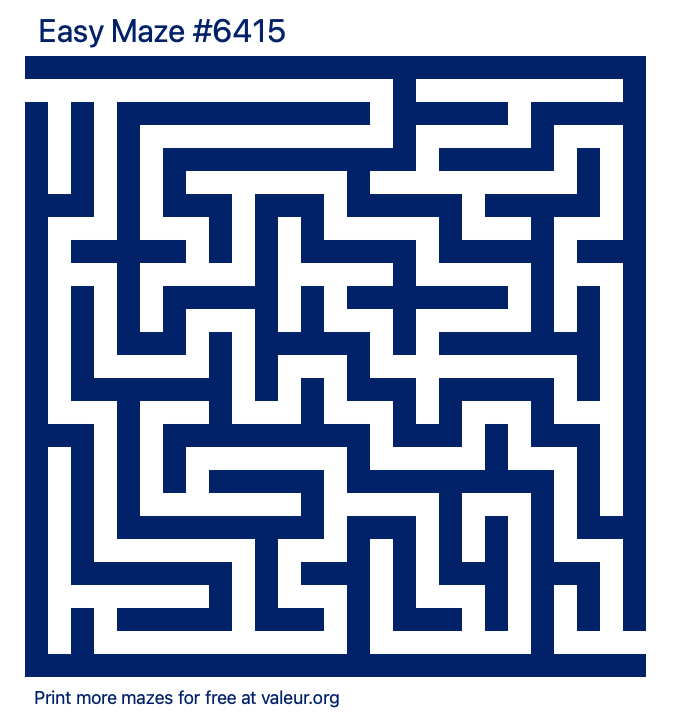 Free Printable Easy Maze number 6415