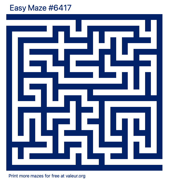 Free Printable Easy Maze number 6417