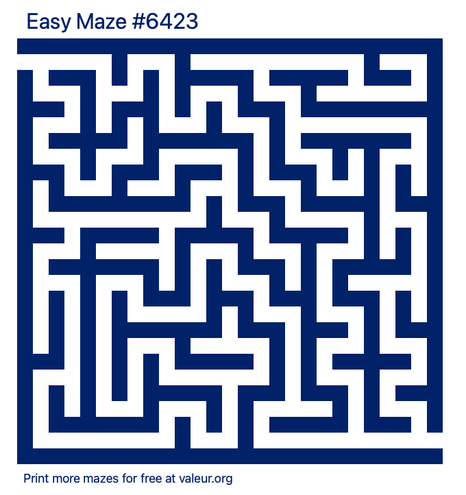Free Printable Easy Maze number 6423