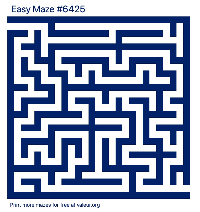 Free Printable Easy Maze number 6425