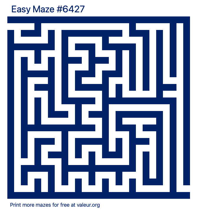Free Printable Easy Maze number 6427